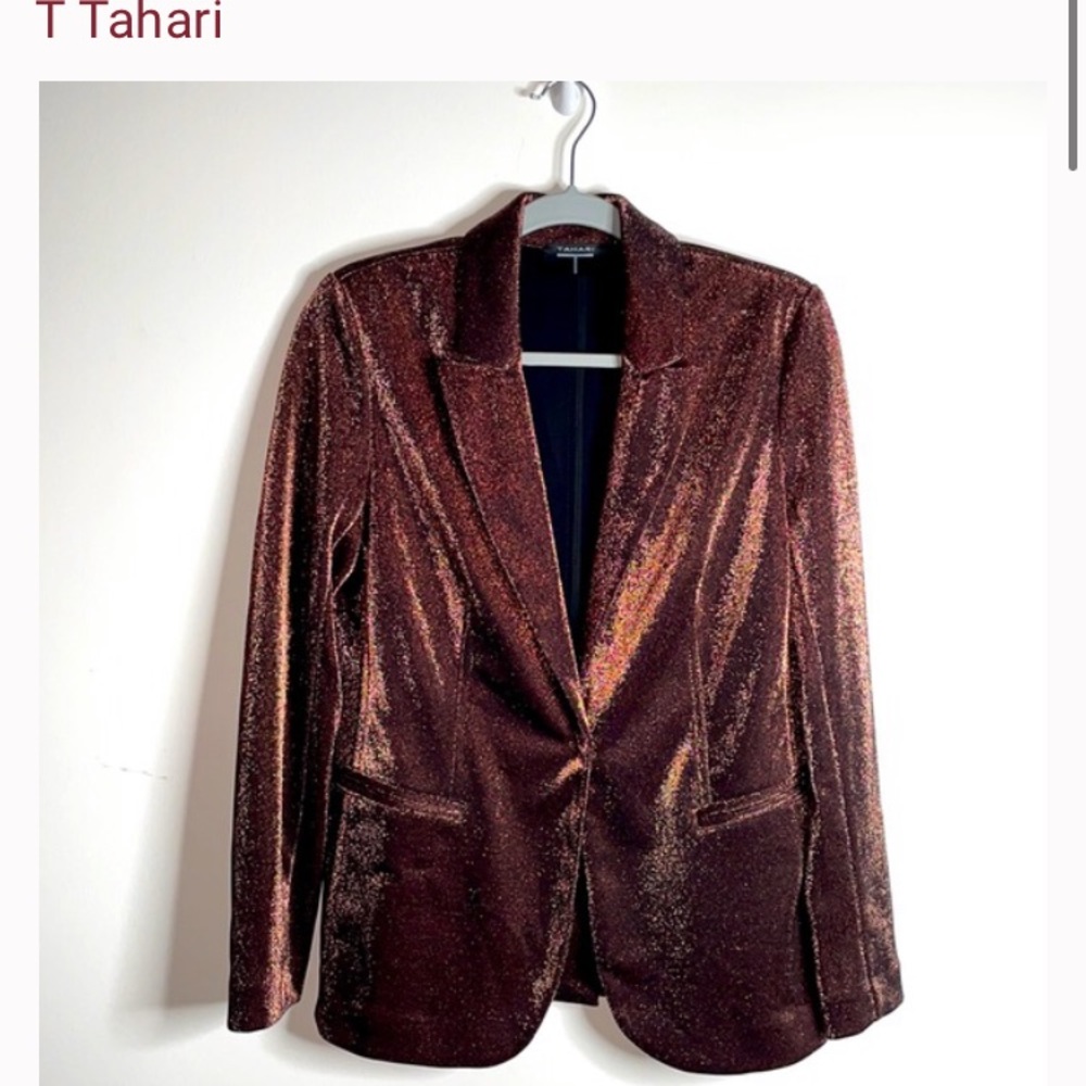 NWT- Tahari Bronze Shine Blazer